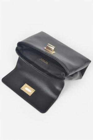 Faux Leather Flap Bag