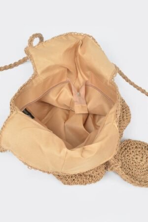 Faux Straw Tote Bag