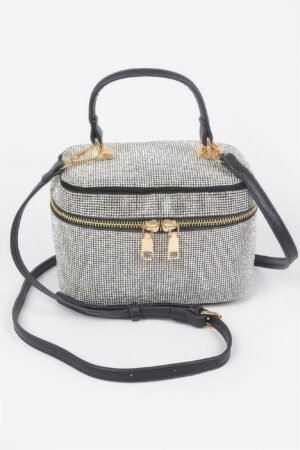 Rhinestone Top Handle Clutch