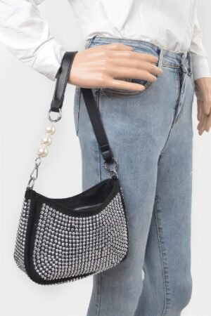 Hotfix Micro Suede Crossbody Bag