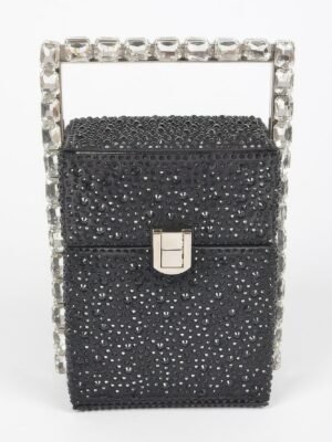 Rhinestone Handle Stoned Party Clutch
