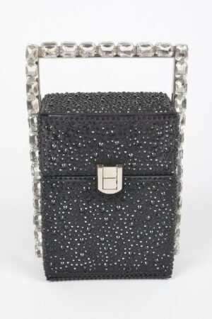 Rhinestone Handle Stoned Party Clutch