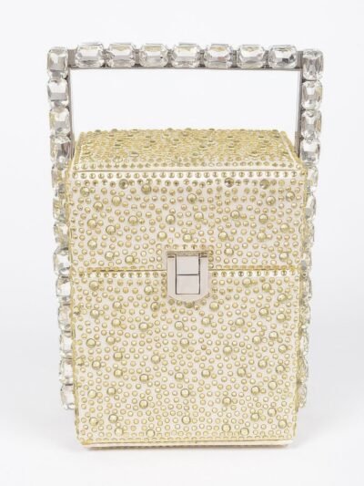 Rhinestone Handle Stoned Party Clutch Rhinestone Handle Stoned Party Clutch