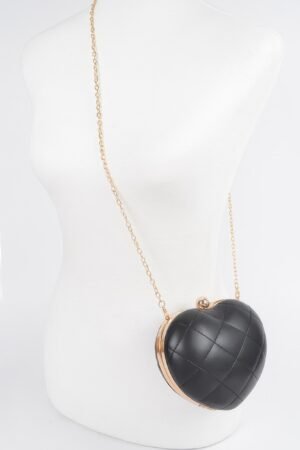 Quilted Heart Crossbody Bag