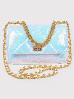 Quilted Sequins Chain Shoulder