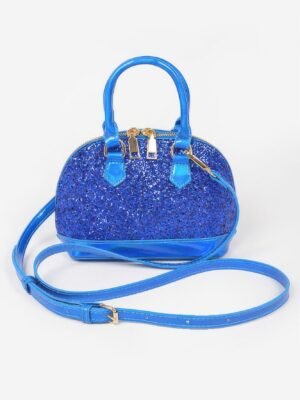 Glitter Mirror Top Handle Crossbody Bag