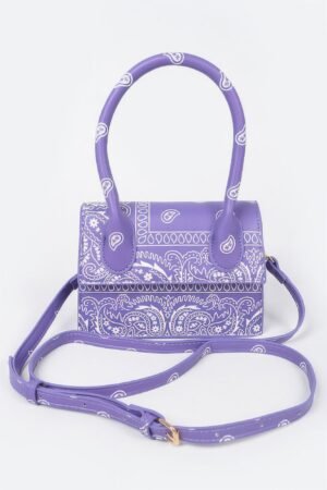 Bandana Single Handle Flap Crossbody Bag Bandana Single Handle Flap Crossbody Bag