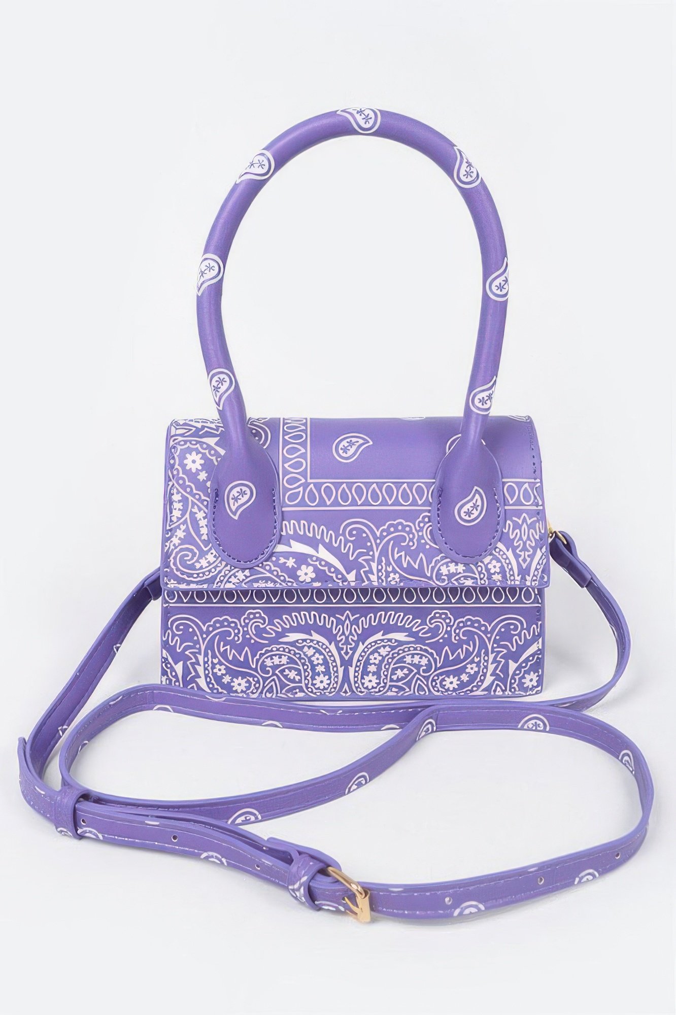 Bandana Single Handle Flap Crossbody Bag Bandana Single Handle Flap Crossbody Bag - Image 4