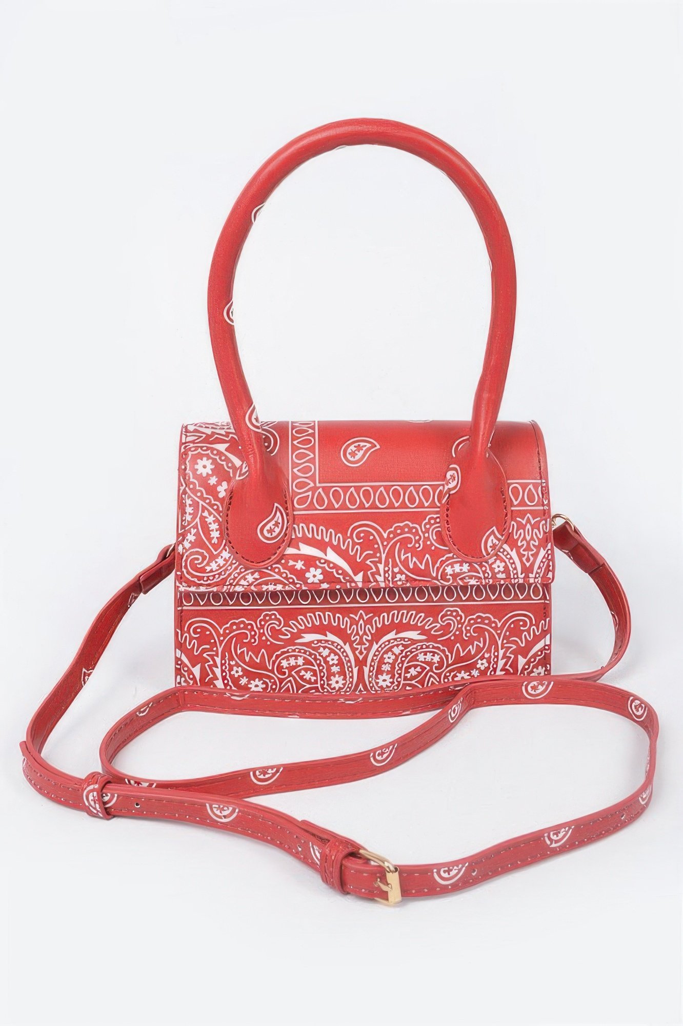 Bandana Single Handle Flap Crossbody Bag Bandana Single Handle Flap Crossbody Bag - Image 5