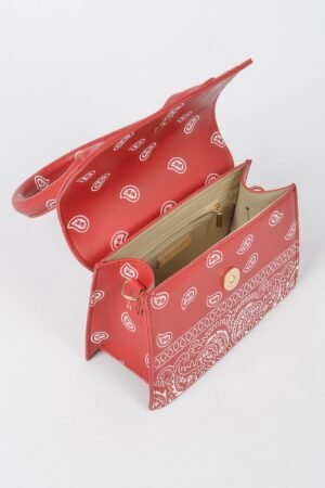 Bandana Single Handle Flap Crossbody Bag Bandana Single Handle Flap Crossbody Bag