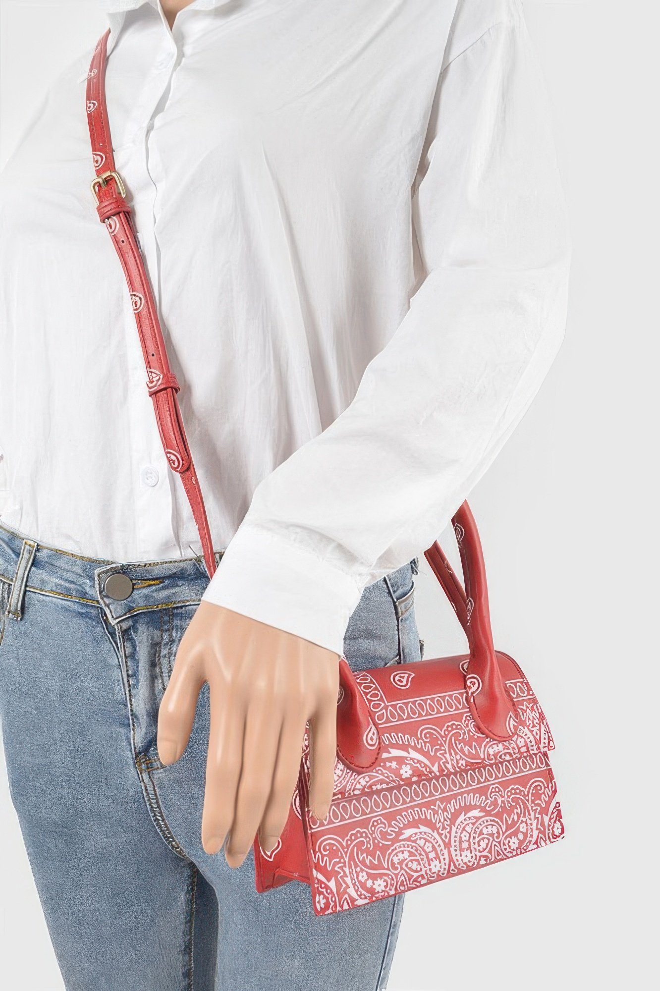 Bandana Single Handle Flap Crossbody Bag Bandana Single Handle Flap Crossbody Bag - Image 10