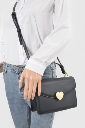 Heart Metal Top Handle Clutch