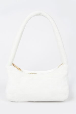 Solid Faux Fur Shoulder Bag Solid Faux Fur Shoulder Bag