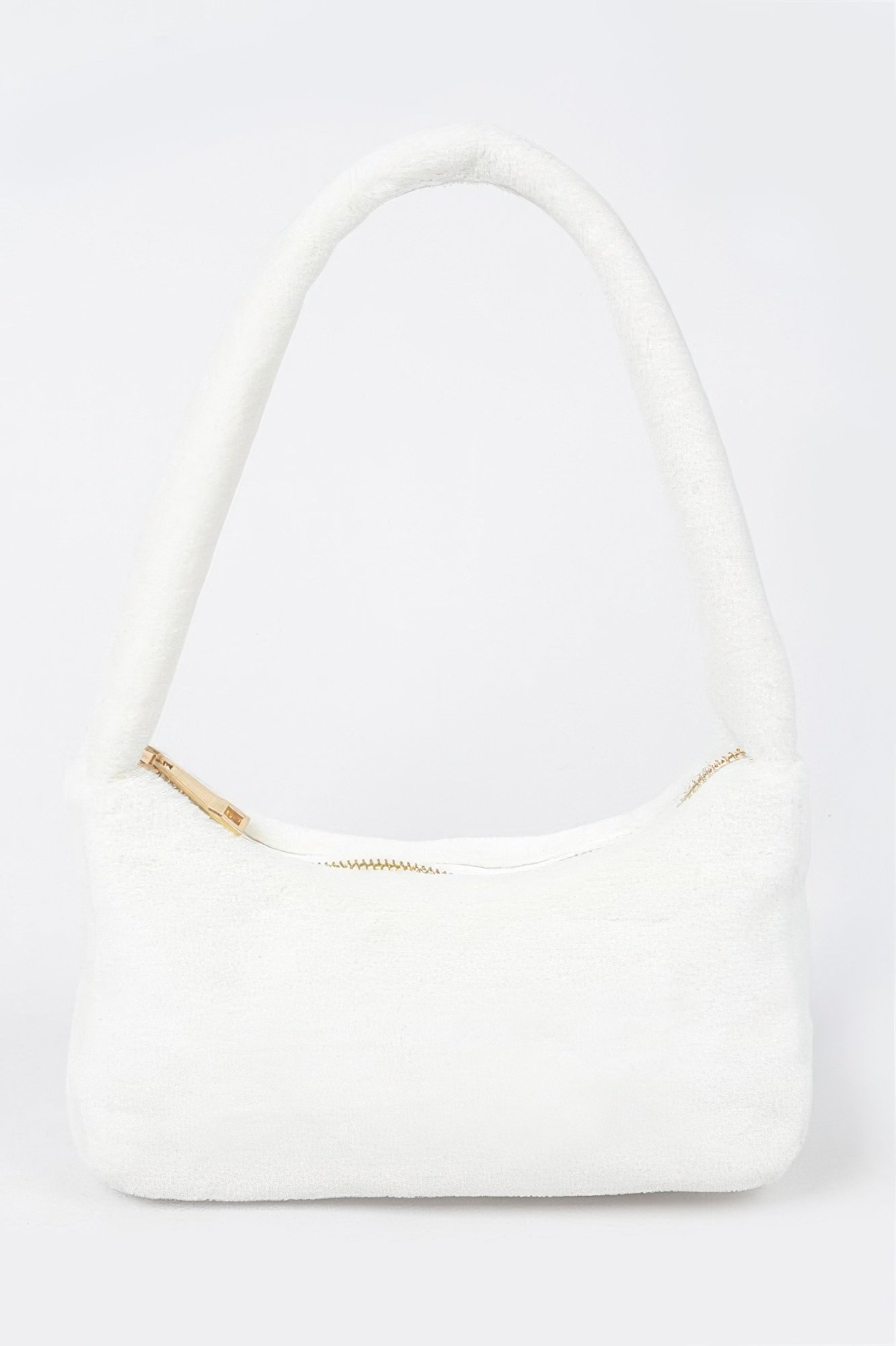 Solid Faux Fur Shoulder Bag Solid Faux Fur Shoulder Bag - Image 2