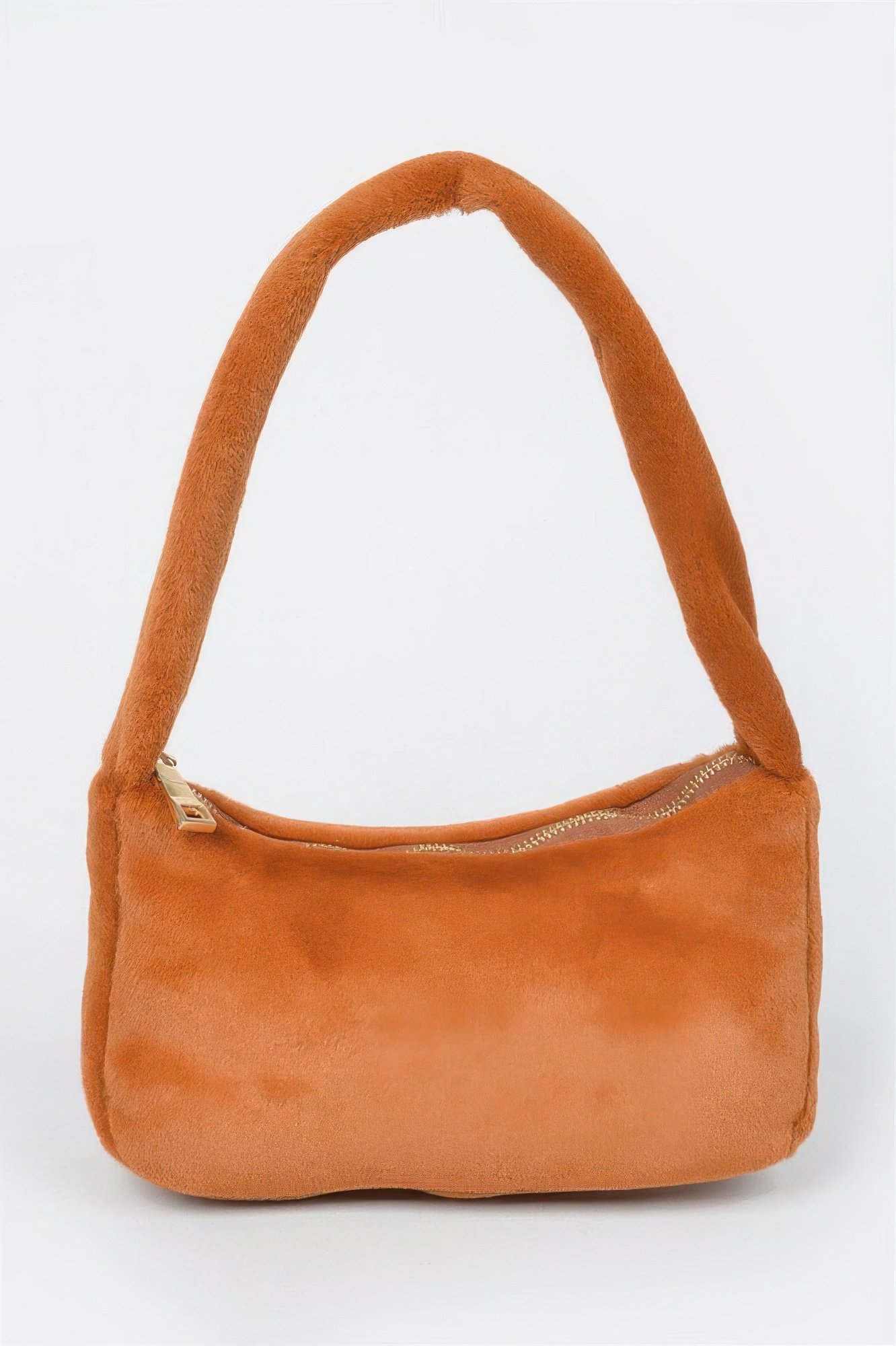 Solid Faux Fur Shoulder Bag Solid Faux Fur Shoulder Bag - Image 3