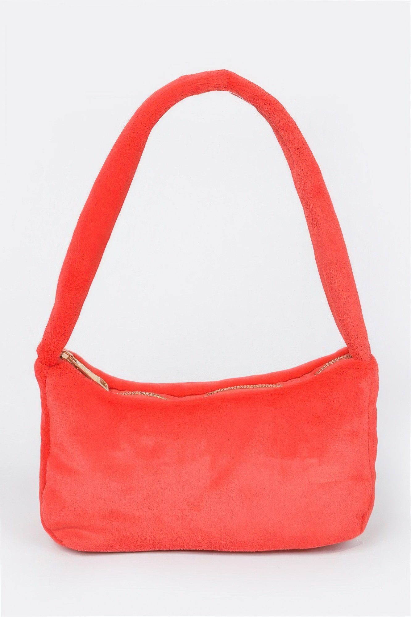 Solid Faux Fur Shoulder Bag Solid Faux Fur Shoulder Bag - Image 4