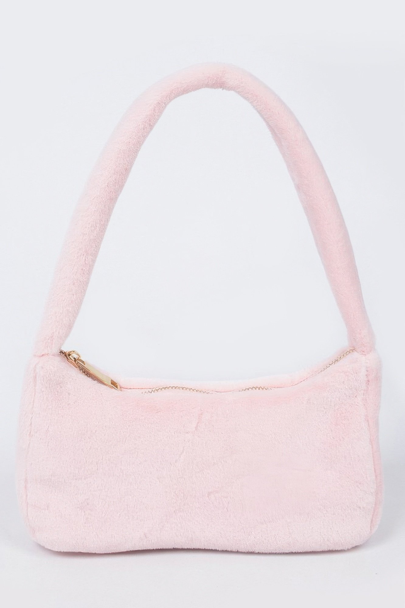 Solid Faux Fur Shoulder Bag Solid Faux Fur Shoulder Bag - Image 6