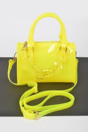 Transparent Mini Duffle Bag W/acrylic Chain Transparent Mini Duffle Bag W/acrylic Chain