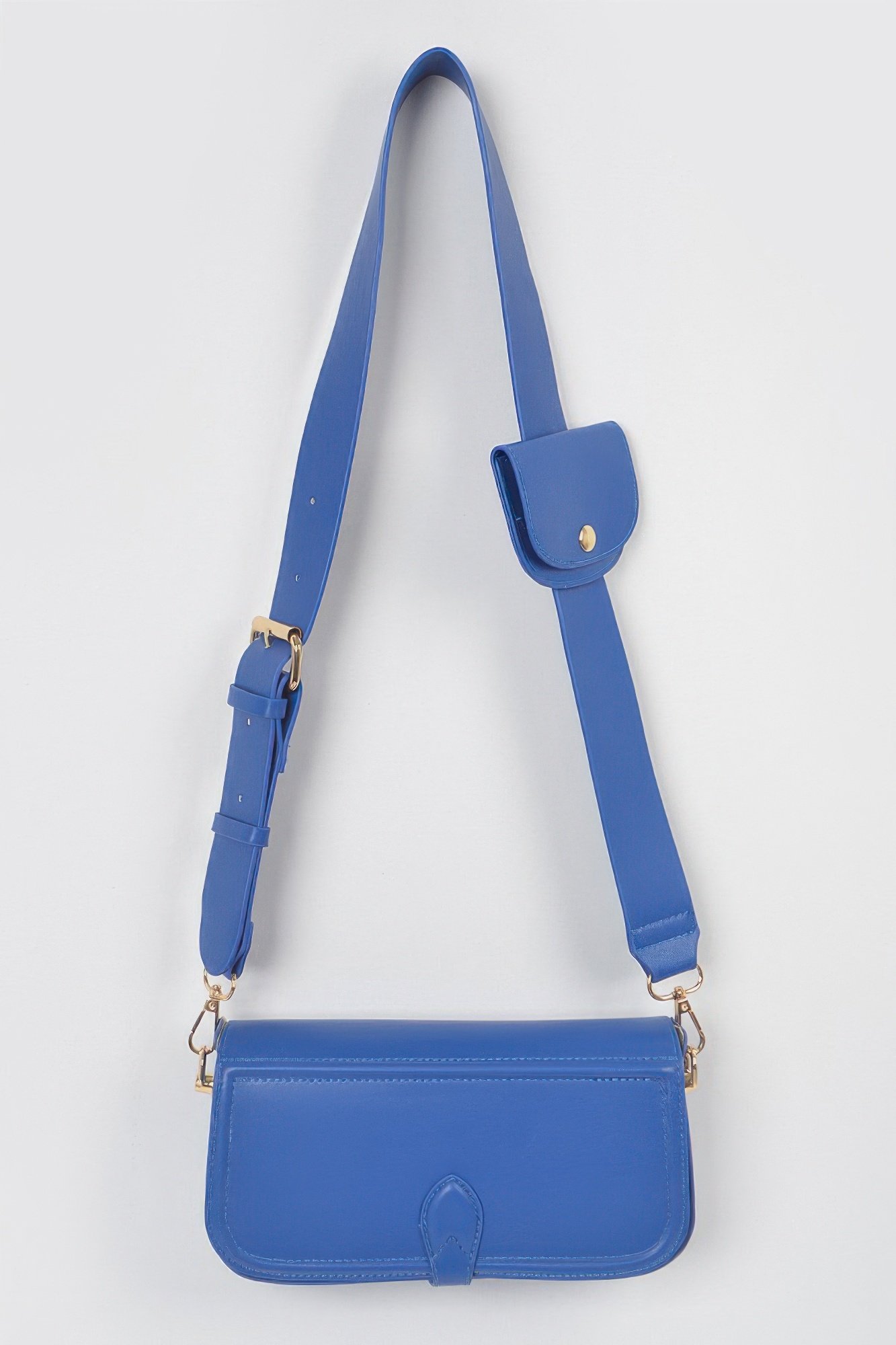 Faux Leather Crossbody Bag W/mini Pouch Faux Leather Crossbody Bag W/mini Pouch