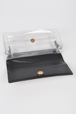Rhinestone Clear Bag W/link Chain Rhinestone Clear Bag W/link Chain