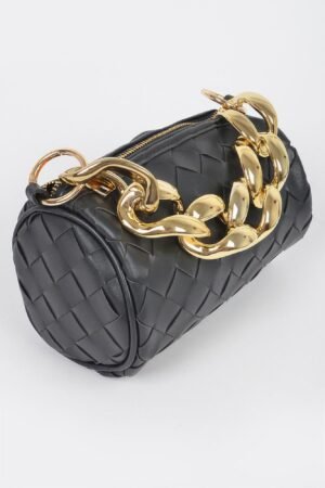 Braided Crossbody Bag W/oversized Chain Braided Crossbody Bag W/oversized Chain