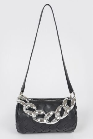 Braided Crossbody Bag W/oversized Chain Braided Crossbody Bag W/oversized Chain