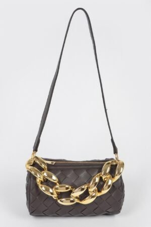 Braided Crossbody Bag W/oversized Chain Braided Crossbody Bag W/oversized Chain
