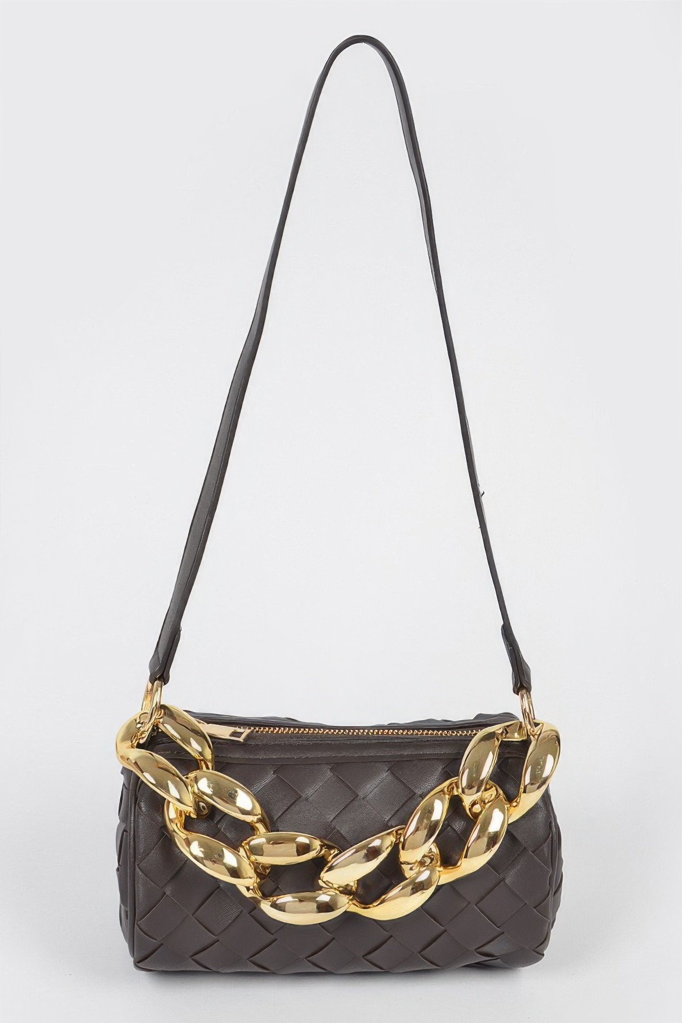Braided Crossbody Bag W/oversized Chain Braided Crossbody Bag W/oversized Chain - Image 7