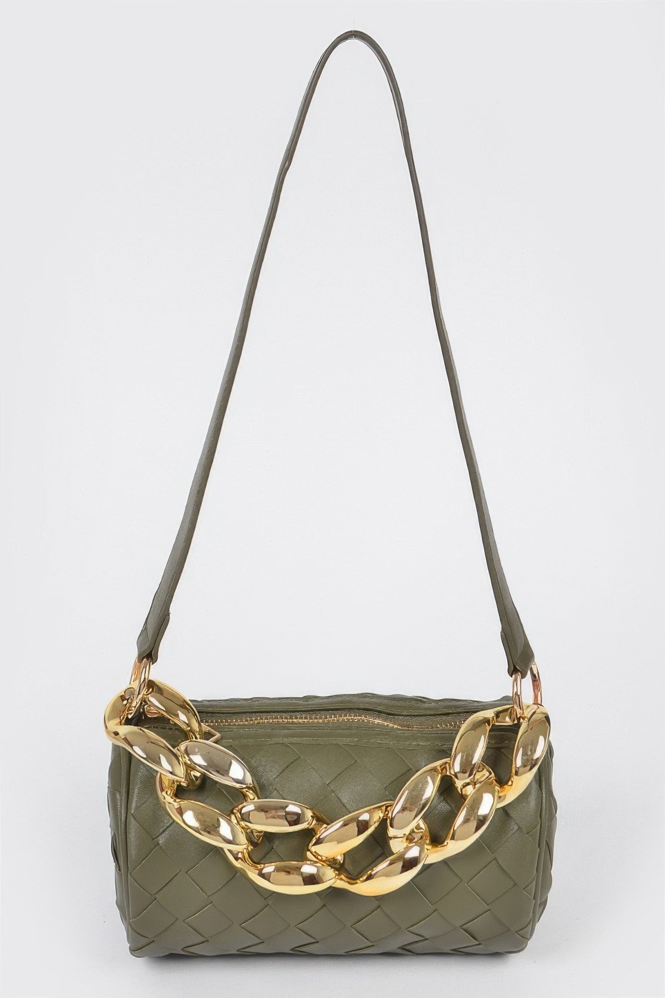 Braided Crossbody Bag W/oversized Chain Braided Crossbody Bag W/oversized Chain - Image 8