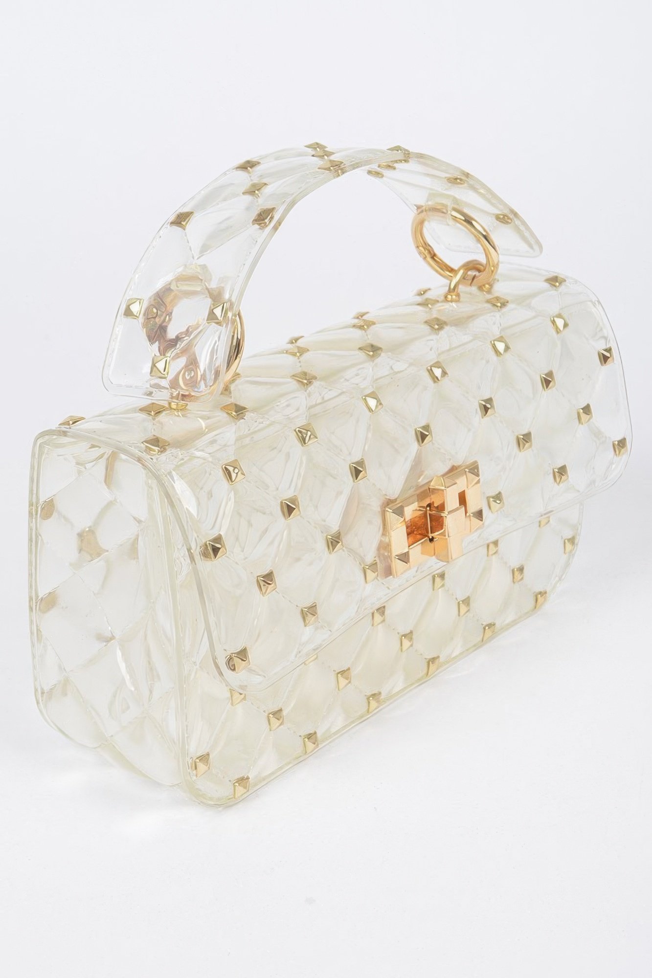 Glossy Stud Cross Chain Body Clutch Glossy Stud Cross Chain Body Clutch - Image 2