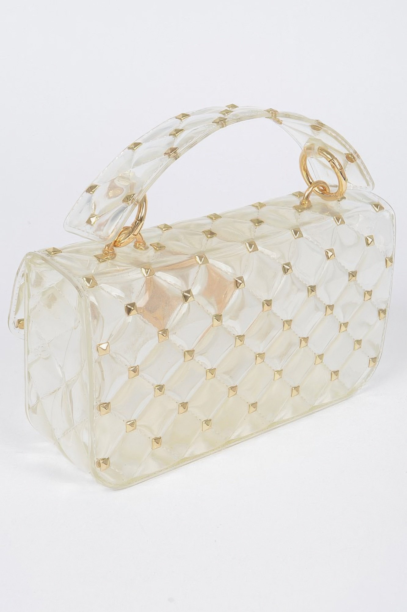Glossy Stud Cross Chain Body Clutch Glossy Stud Cross Chain Body Clutch - Image 3