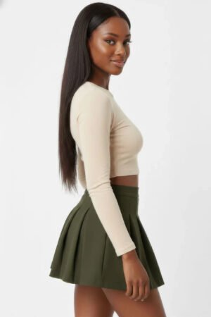 Essential High-waist Pleated Mini Skirt Essential High-waist Pleated Mini Skirt