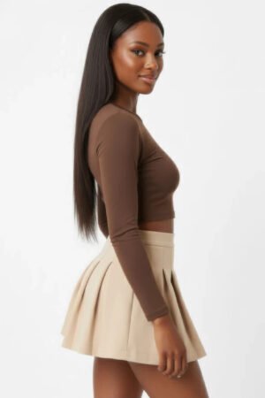 Essential High-waist Pleated Mini Skirt Essential High-waist Pleated Mini Skirt
