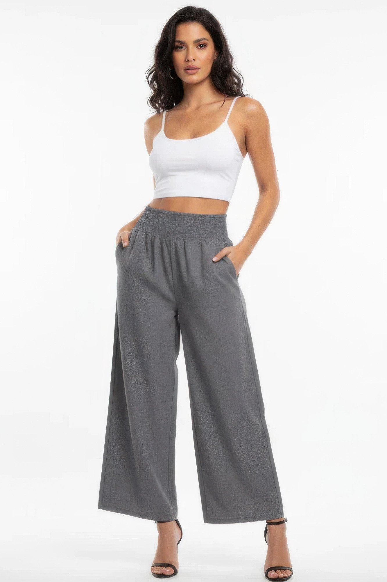 Lightweight High-waisted Wide-leg Lounge Pants Lightweight High-waisted Wide-leg Lounge Pants