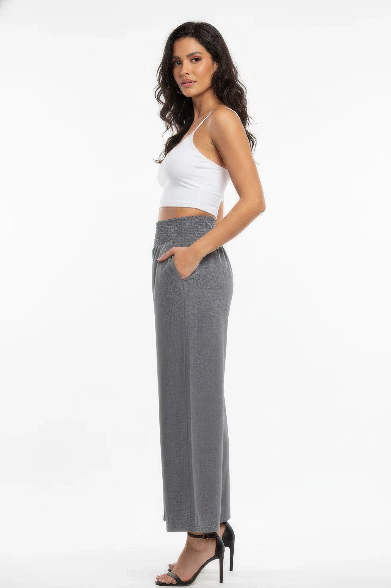 Lightweight High-waisted Wide-leg Lounge Pants Lightweight High-waisted Wide-leg Lounge Pants - Image 2