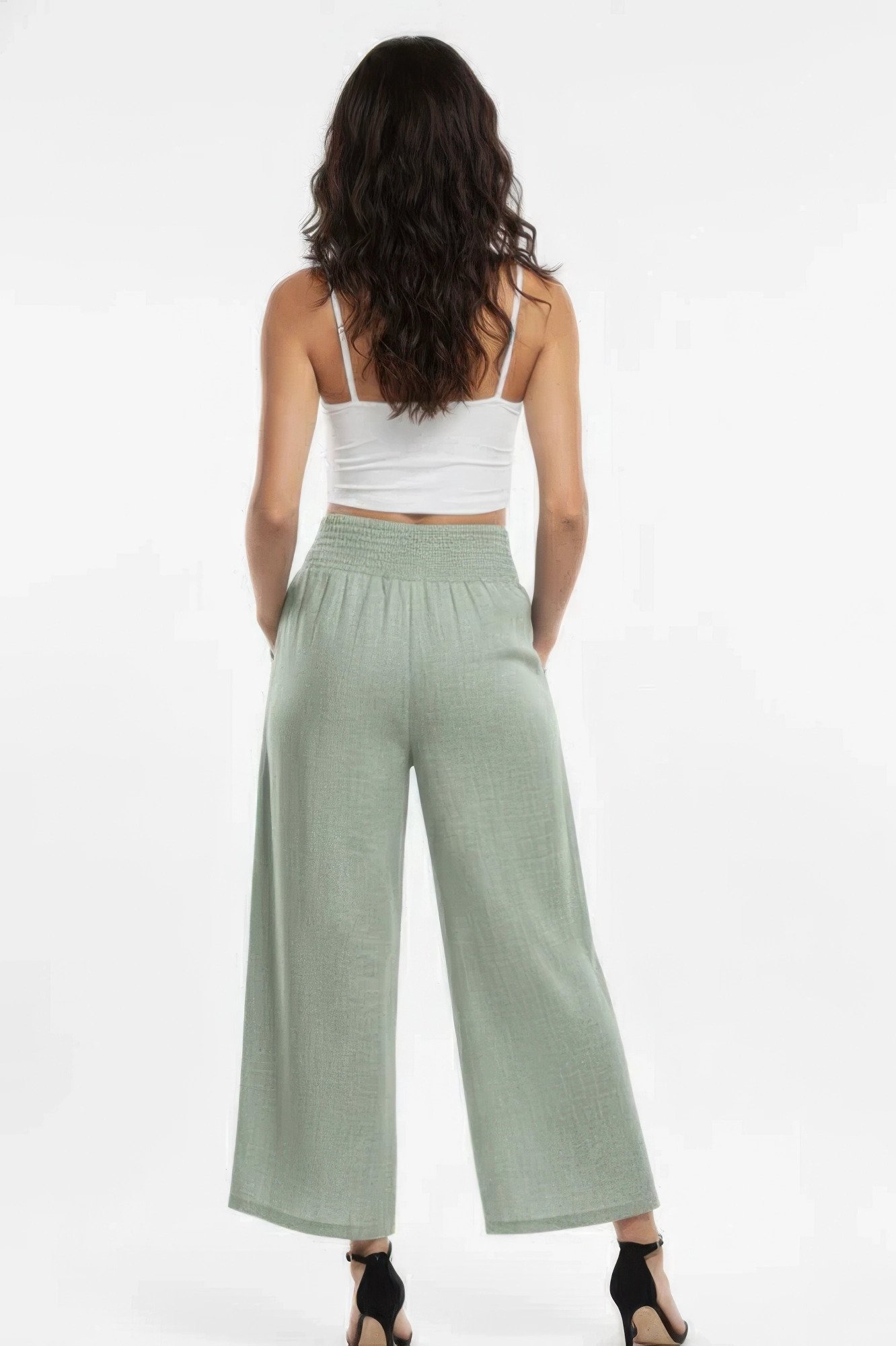 Lightweight High-waisted Wide-leg Lounge Pants Lightweight High-waisted Wide-leg Lounge Pants - Image 5