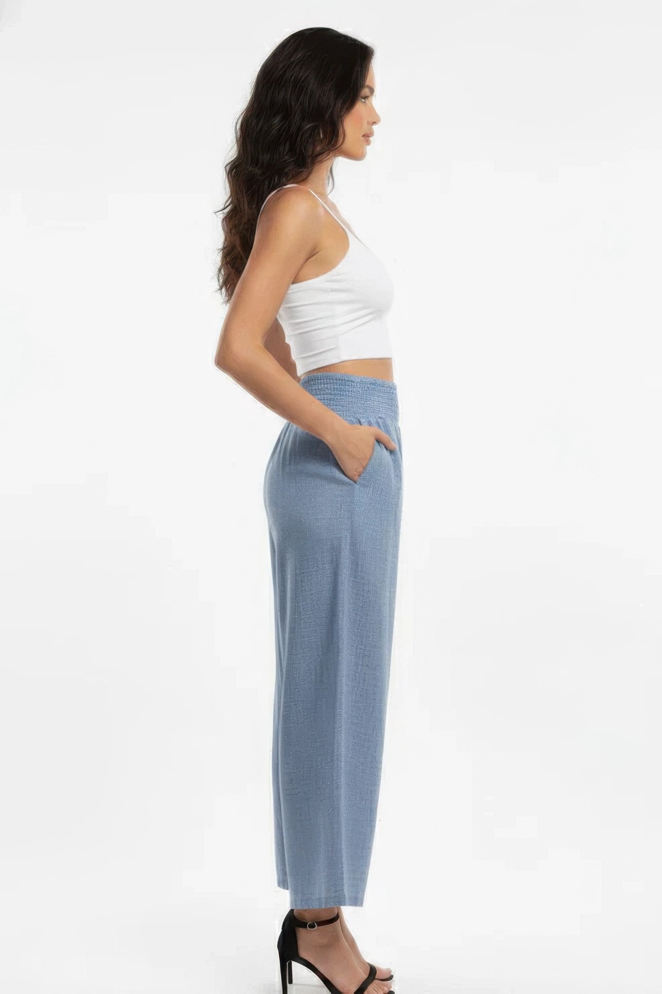 Lightweight High-waisted Wide-leg Lounge Pants Lightweight High-waisted Wide-leg Lounge Pants - Image 6