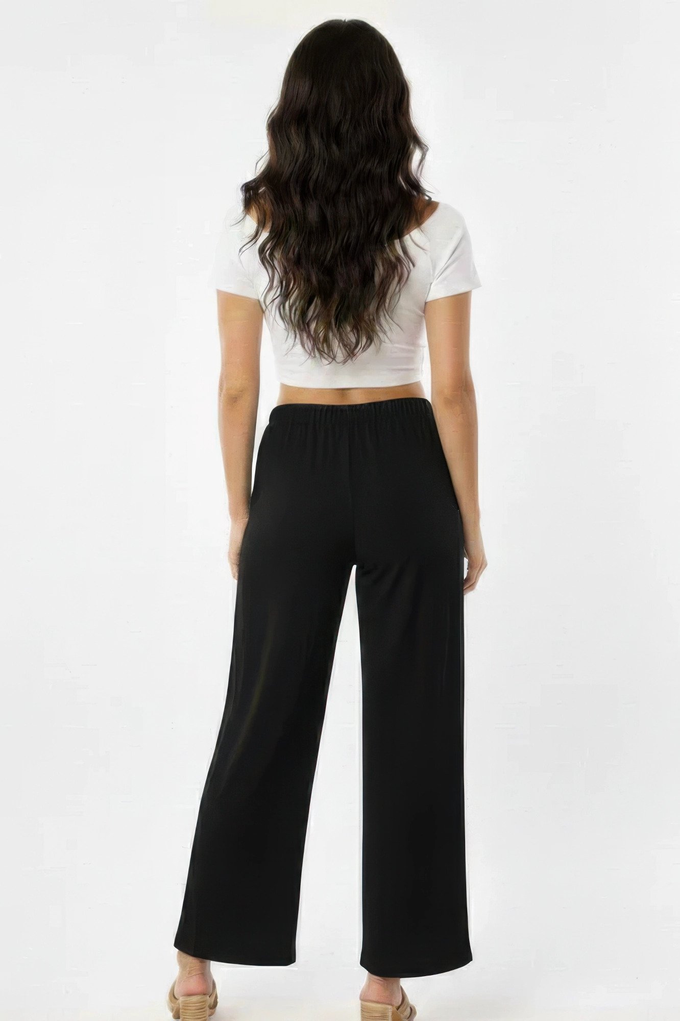 Relaxed Fit 100% Cotton Wide-leg Pants With Side Pockets Relaxed Fit 100% Cotton Wide-leg Pants With Side Pockets - Image 11