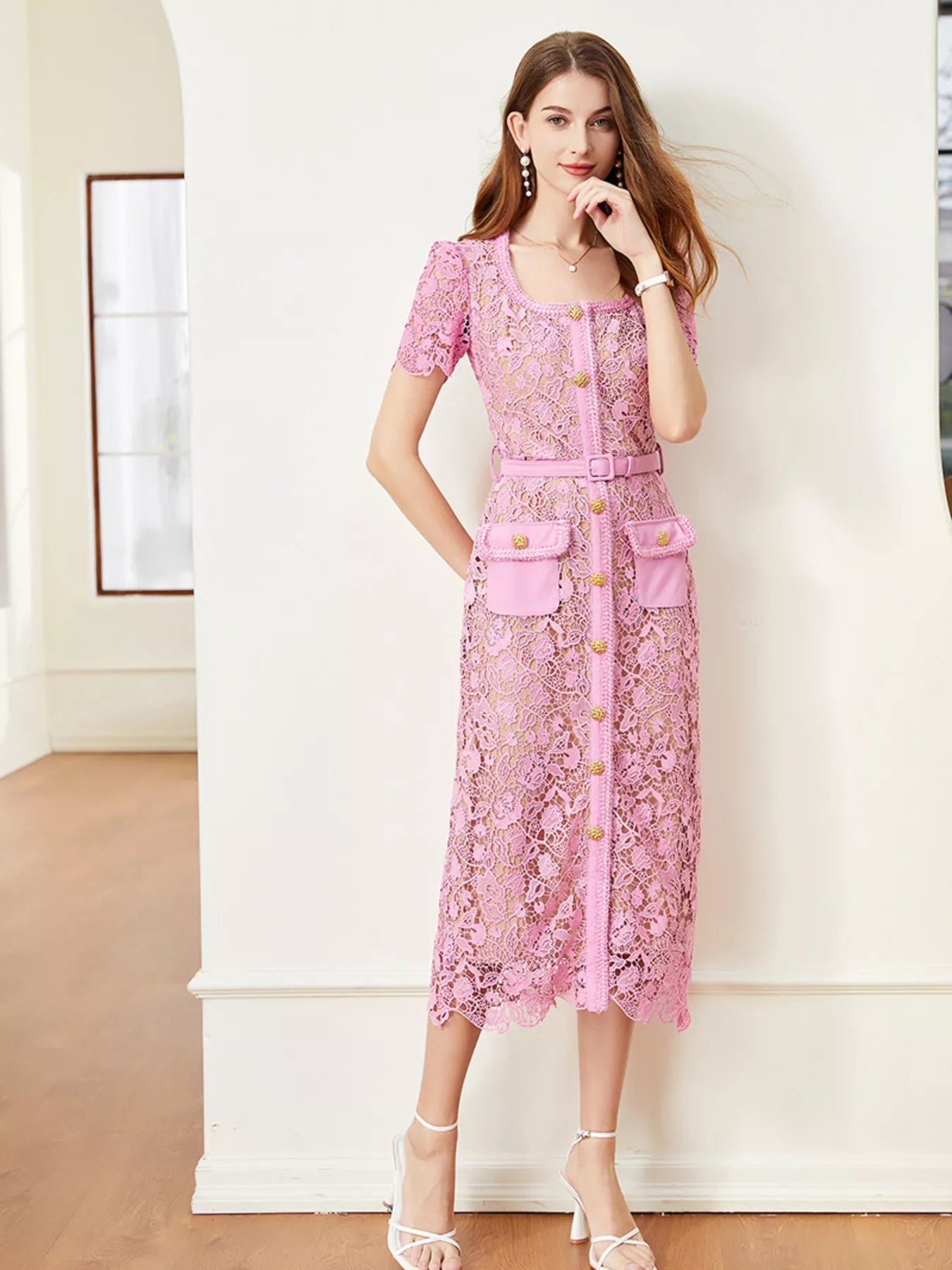 Lace Button-Up Midi Dress a851d2d6eead4a34be25d56a4860451b-Max-Origin