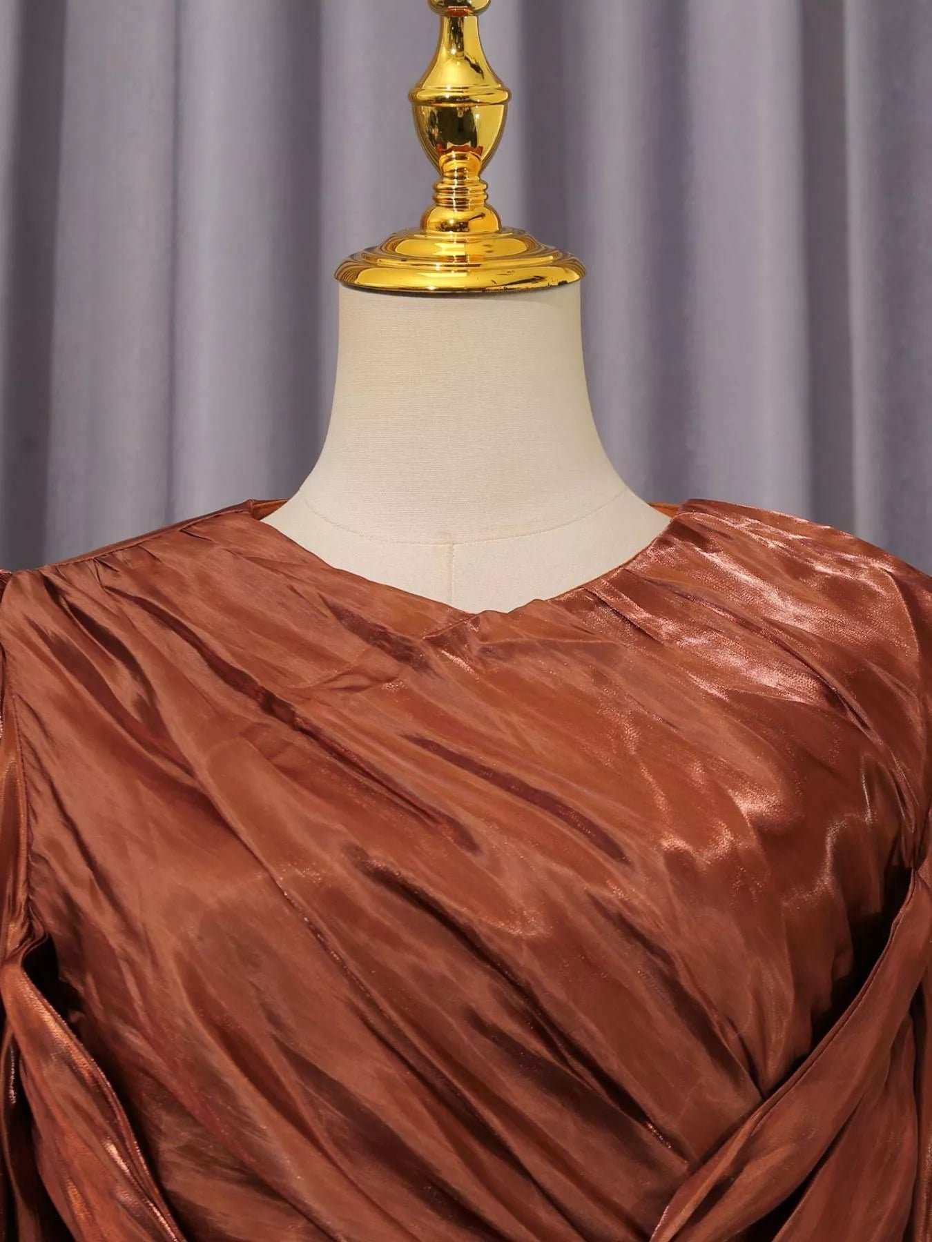 Front Twisted Draped Long Sleeve Maxi Dress a993f570-c797-4eb0-910f-addcff78711f-Max-Origin