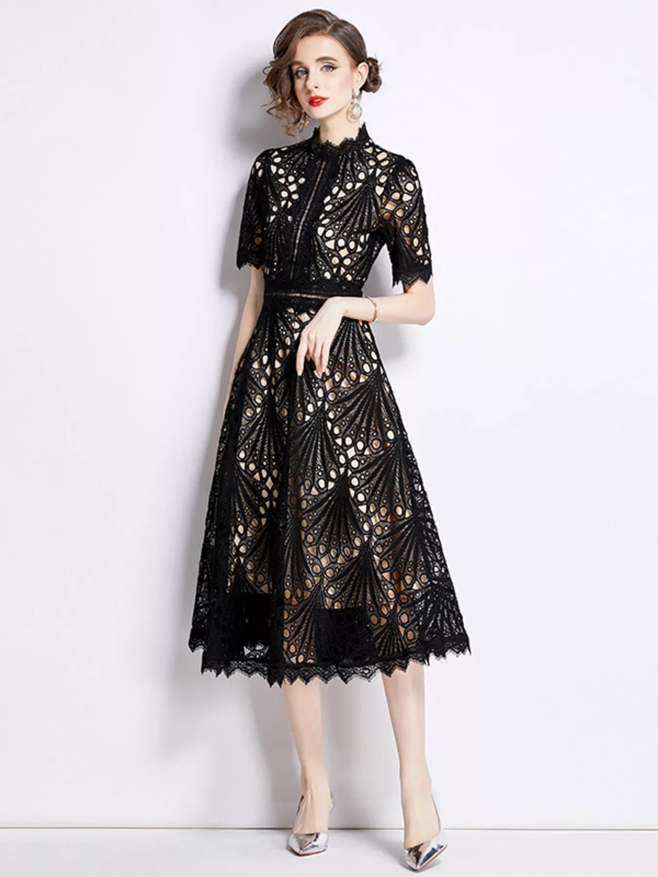 Full Size Lace Short Sleeve Midi Dress Plus Size b18f796244c54ed1a4ac8f8ff51c414c-Max-Origin