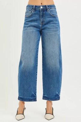 Cropped Barrel Leg Jeans