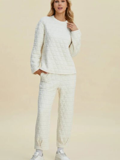 Double Take Full Size Texture Round Neck Long Sleeve Top and Pants Set b57b3da5-0fd4-411f-9fe9-2d94203531d8-Max