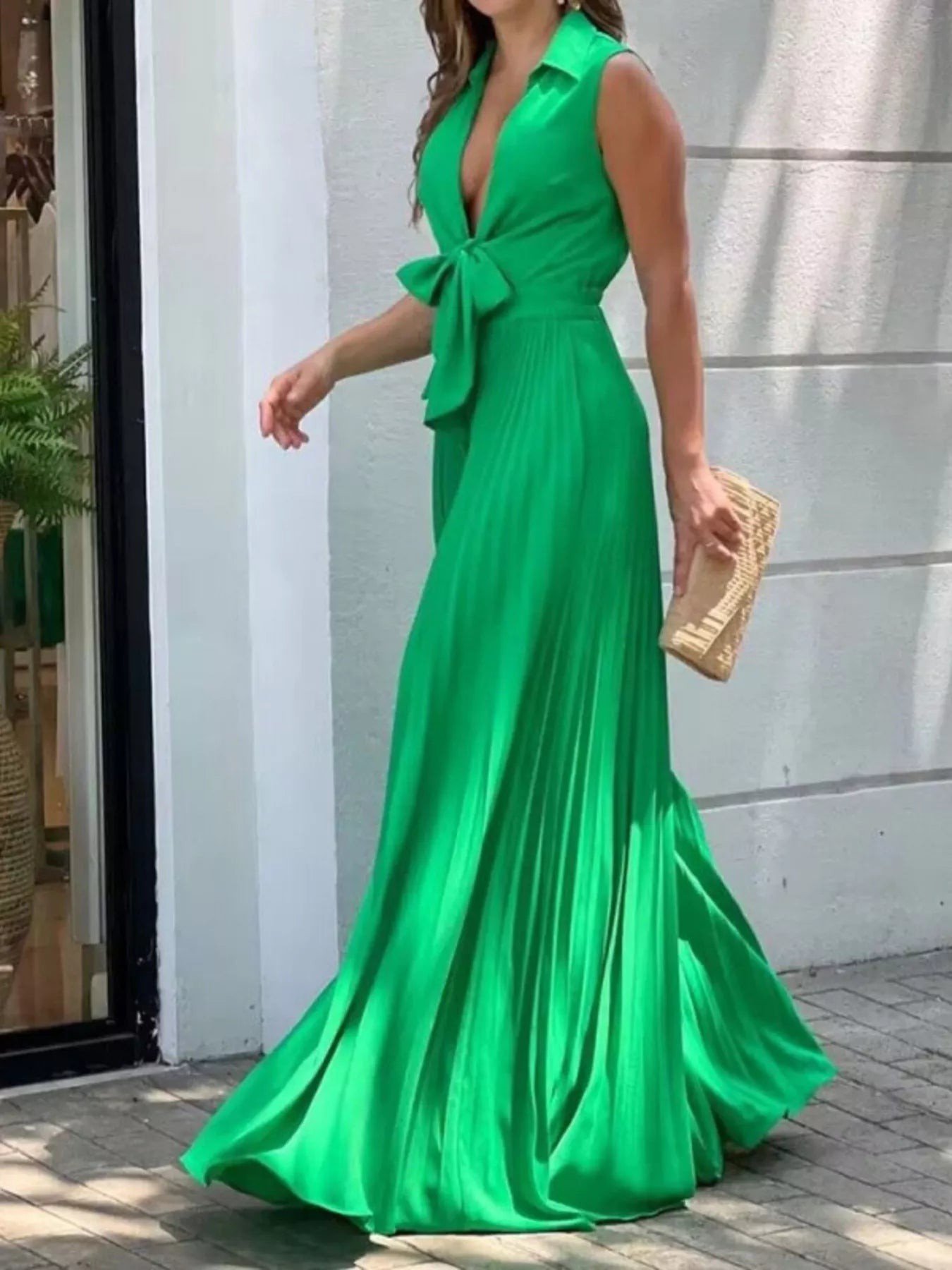 Tie Front Sleeveless Maxi Dress ed4a4dc892ca456bb494f6d31450ce09-Max-Origin