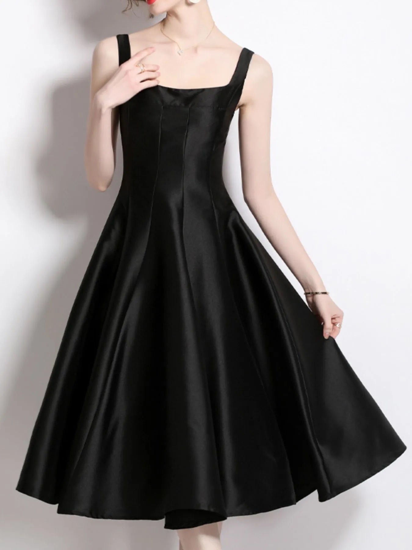 A-Line Silhouette Midi Sleeveless Dress b8f32588-05b1-409b-b7af-2bd280665d2a-Max-Origin