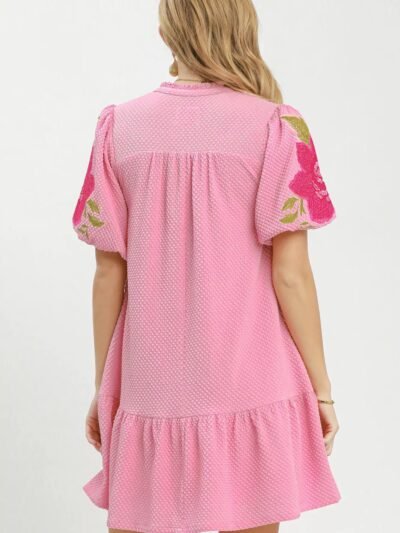 Umgee Floral Embroidered Textured Jacquard Dress bd48edd4-a366-418c-aa8f-cb61e9bd0b6e-Max-Origin
