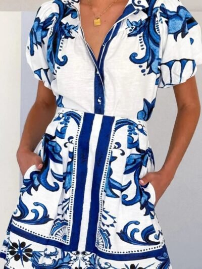 Printed Puff Sleeve Top and Skirt Set bd5d25d3-7c30-41df-b8d6-b37f8484dc38-Max-Origin