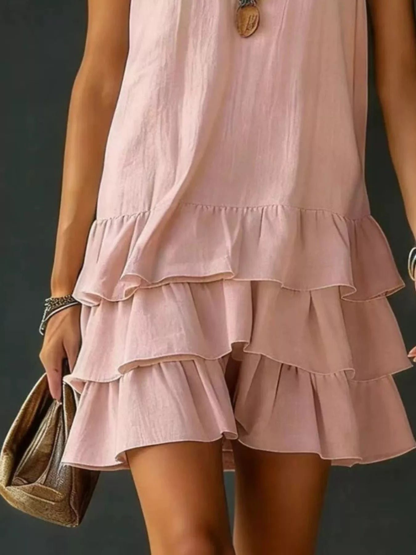 Full Size Ruffled Hem V-Neck Sleeveless Dress Plus Size c2443a51-fbfa-4c5e-8dd5-6f4e50f5861a-Max-Origin