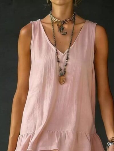 Full Size Ruffled Hem V-Neck Sleeveless Dress Plus Size c5e6a388-26db-470d-9d7f-afdd2c101001-Max-Origin