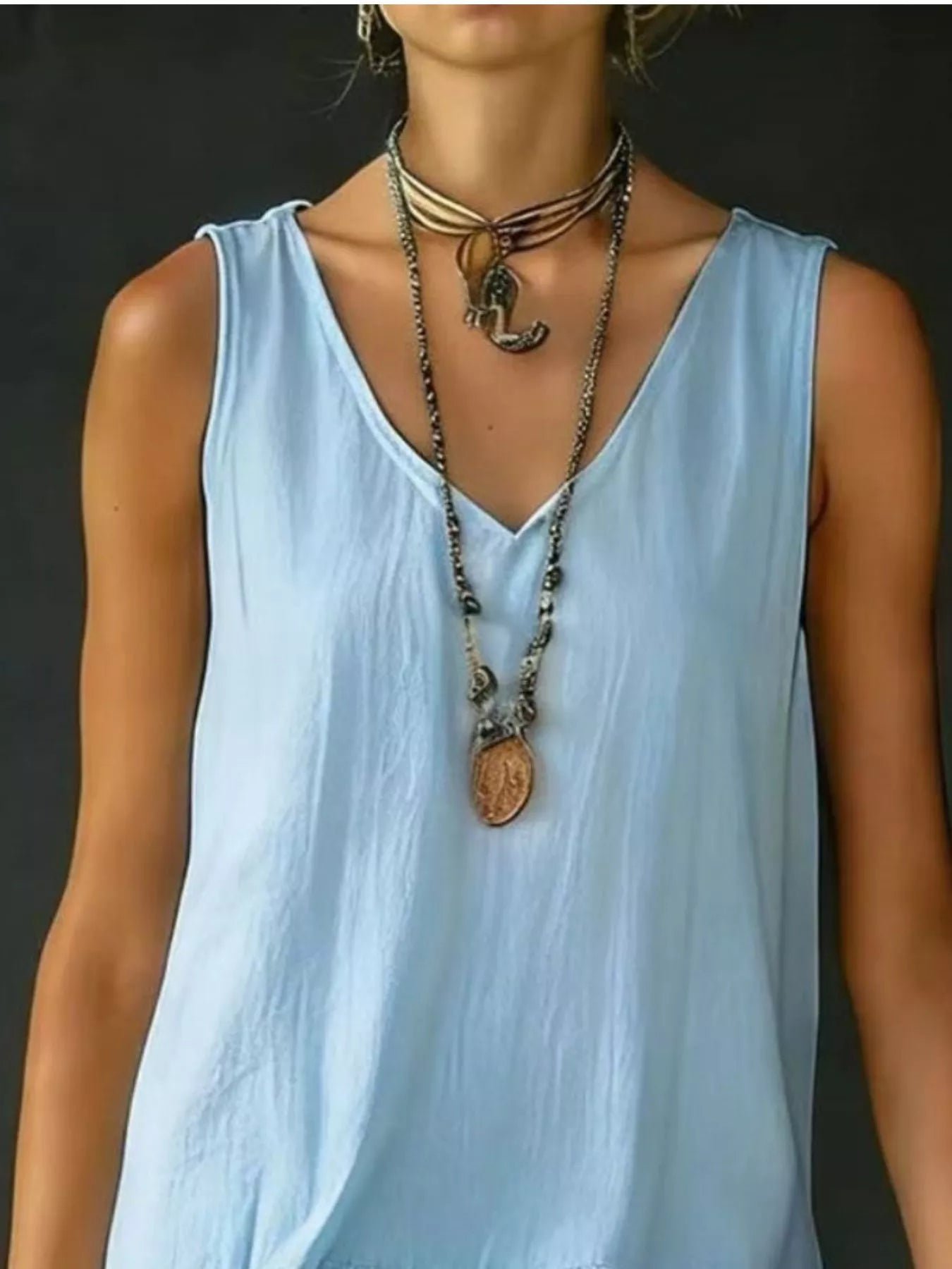 Full Size Ruffled Hem V-Neck Sleeveless Dress Plus Size c7b78e30-7ce6-4007-9270-557258d51974-Max-Origin
